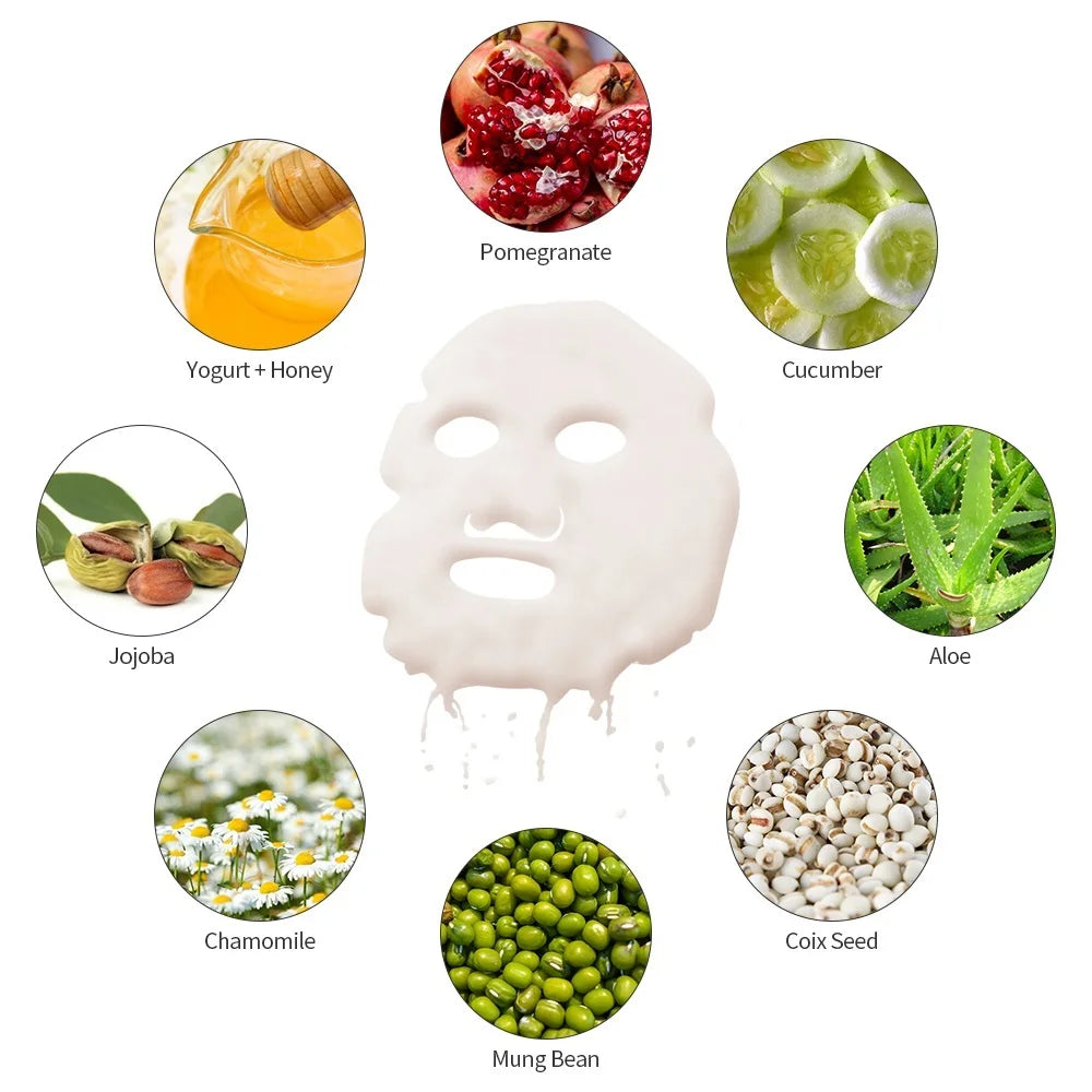 DIY Mini Face Mask Maker Automatic Vegetable Natural Collagen Fruit Face Mask Machine Skin Care Brush wtih 10Pcs Mask Molds