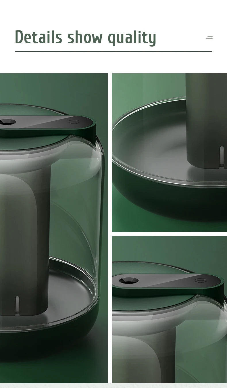 1L Large Capacity Rechargeable Air Humidifier 2000mAh Battery Aroma Essential Oil Diffuser USB Mist Maker LED Light for Home