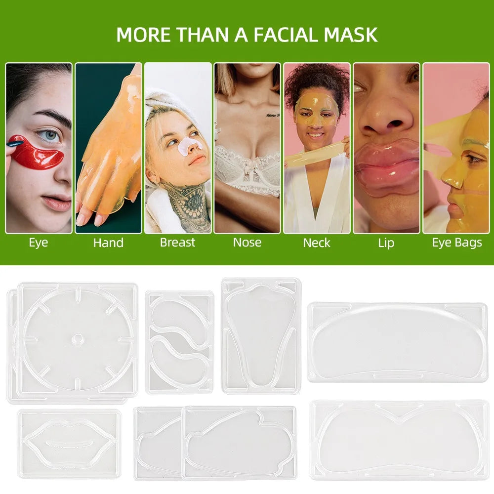 DIY Mini Face Mask Maker Automatic Vegetable Natural Collagen Fruit Face Mask Machine Skin Care Brush wtih 10Pcs Mask Molds