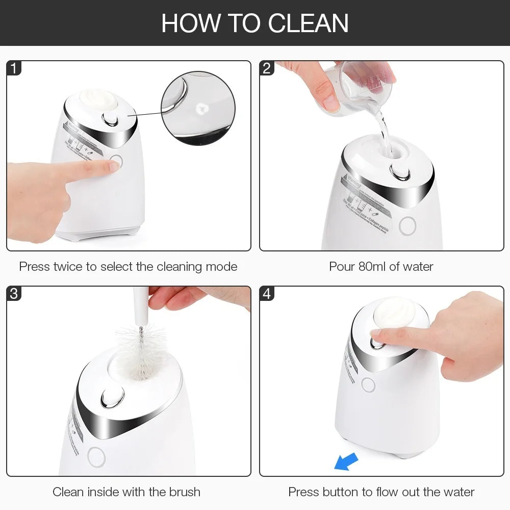 DIY Mini Face Mask Maker Automatic Vegetable Natural Collagen Fruit Face Mask Machine Skin Care Brush wtih 10Pcs Mask Molds