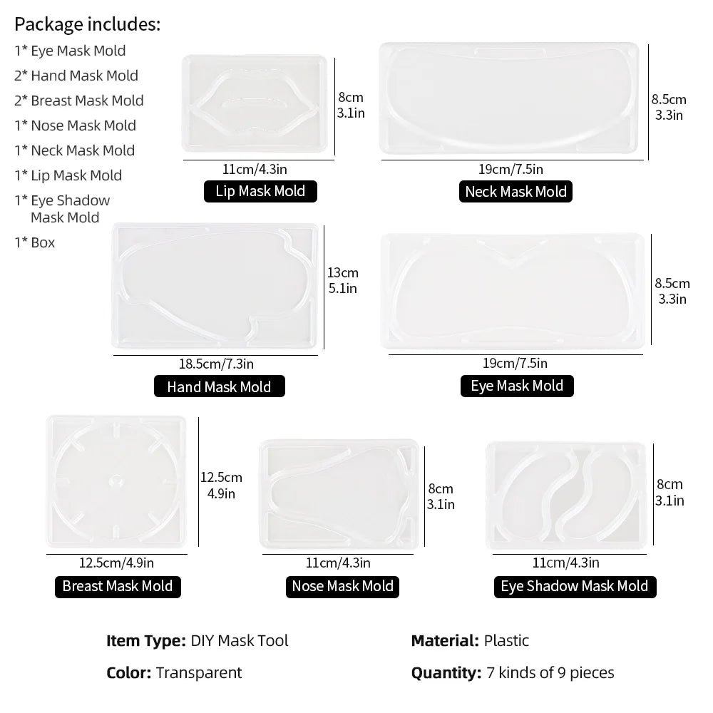 DIY Mini Face Mask Maker Automatic Vegetable Natural Collagen Fruit Face Mask Machine Skin Care Brush wtih 10Pcs Mask Molds