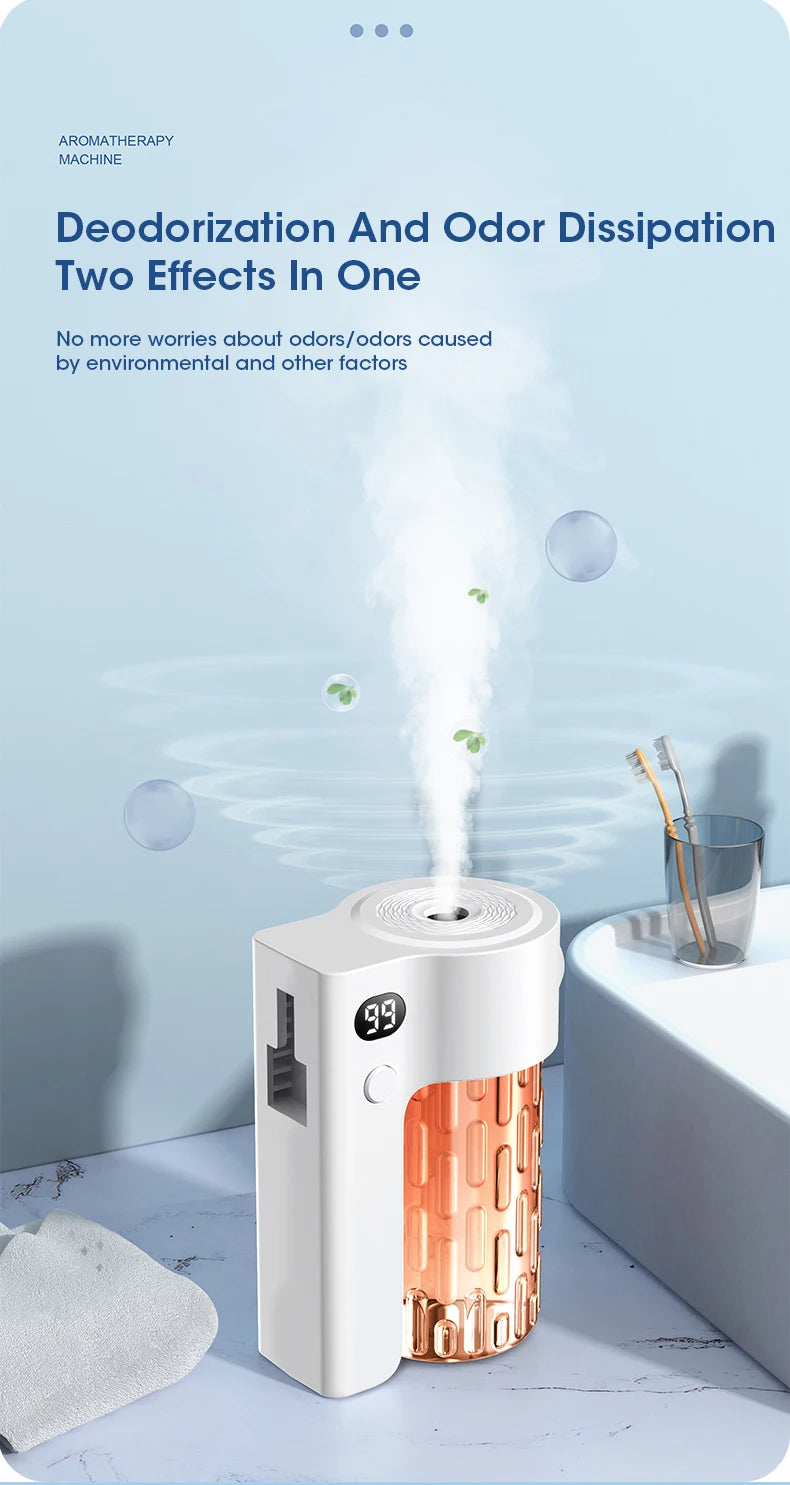 Desktop Aromatherapy Machine Multifunctional Wall Mounted Air Purification Aromatherapy Diffuser with Five Modes Rechargeable