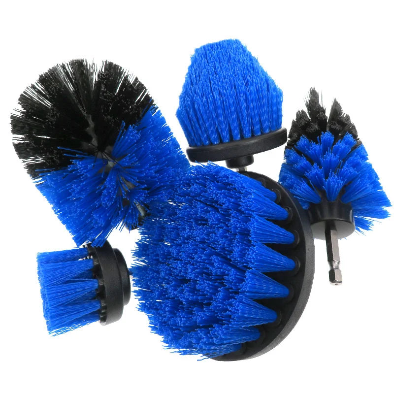 5pcs Multi-Purpose Electric Drill-Brush kit Power Scrubber Brush Car Polisher Kitchen Bathroom Cleaning Kit Toilet Cleaning Tool