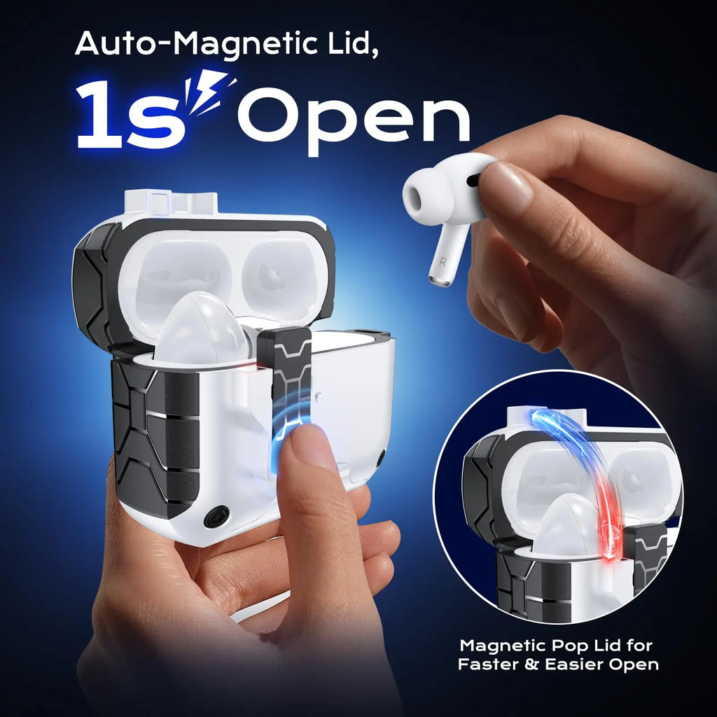 Magnetic Auto Lock Case for AirPods Pro 3 Phone Stand Case Cover with Cleaning Kit & Keychain Protective Case for AirPods Pro 3