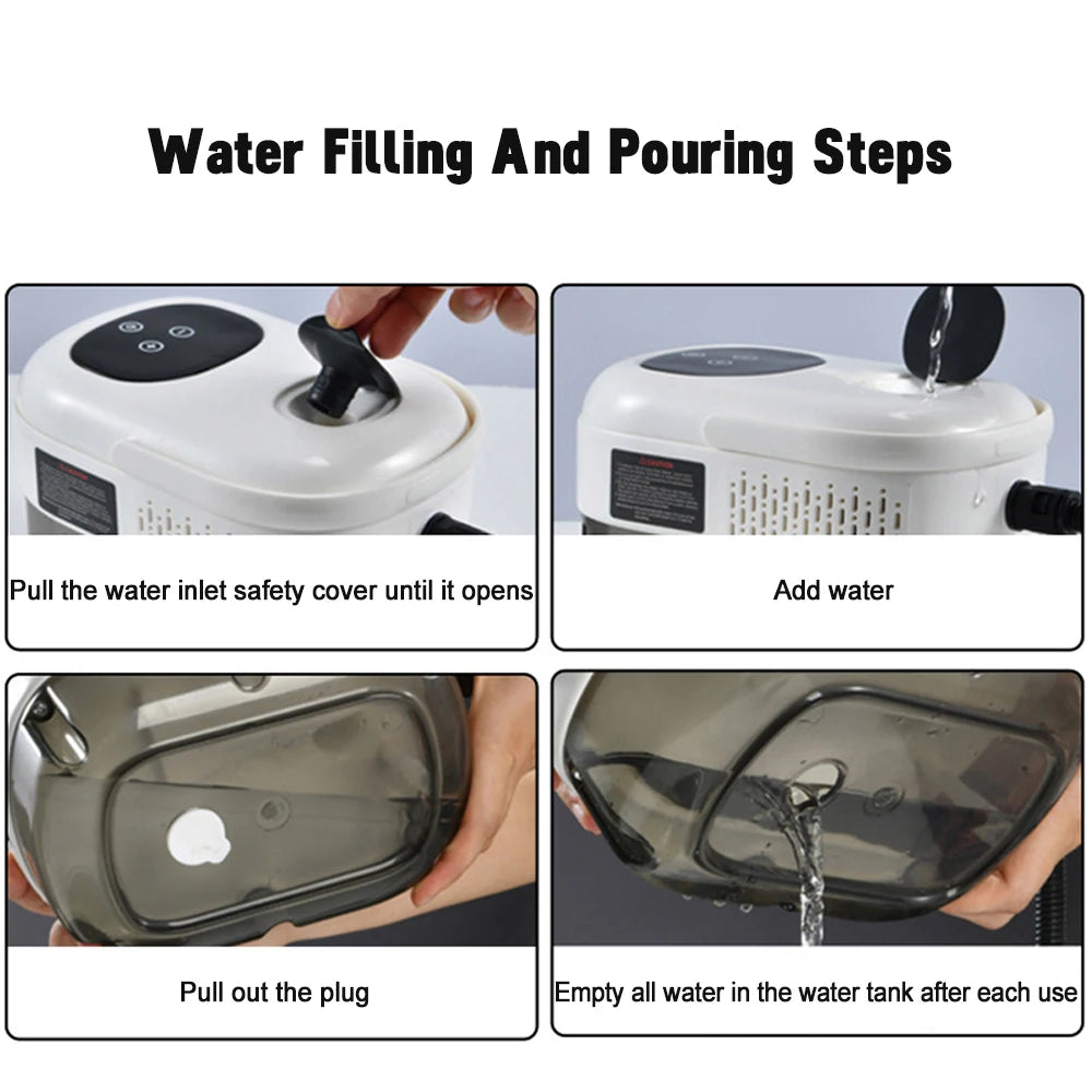 2500W Steam Cleaner High Pressure Sterilization Handhled Temperature Steam Mop Household Air Conditioner Kitchen Hood Car Cleani