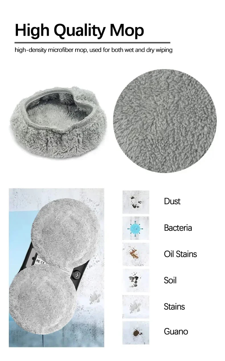 Intelligent Window Cleaning Robot, Electric Glass Cleaner with Remote Control for Home High-Rise Balcony Windows window cleaner