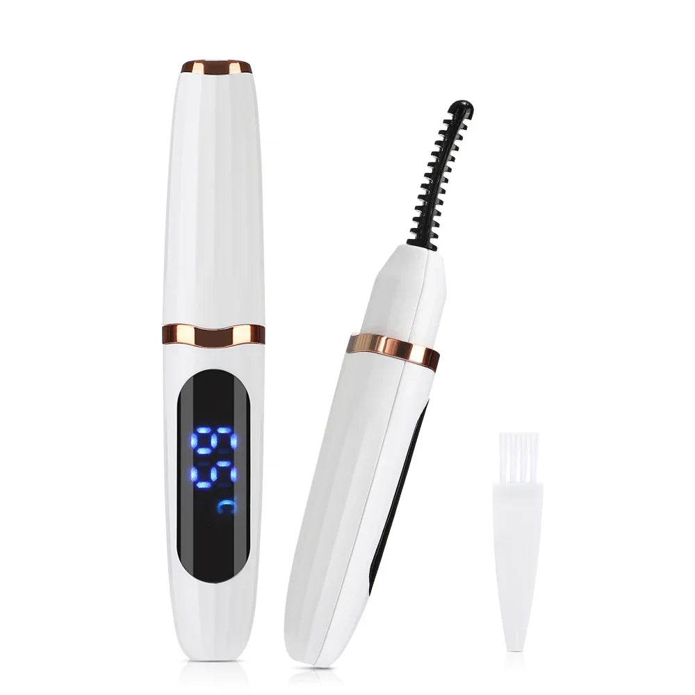 Electric Eyelash Curler Portable 3 Levels Eyelash Curling Device Quick Natural Eyelash Curler Long Lasting Lady Make up Tool