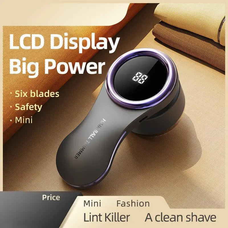 Electric Lint Remover for Clothes LCD Display USB Rechargeable Portable Hair Balls Fuzz Removers Household Fabric Shaver