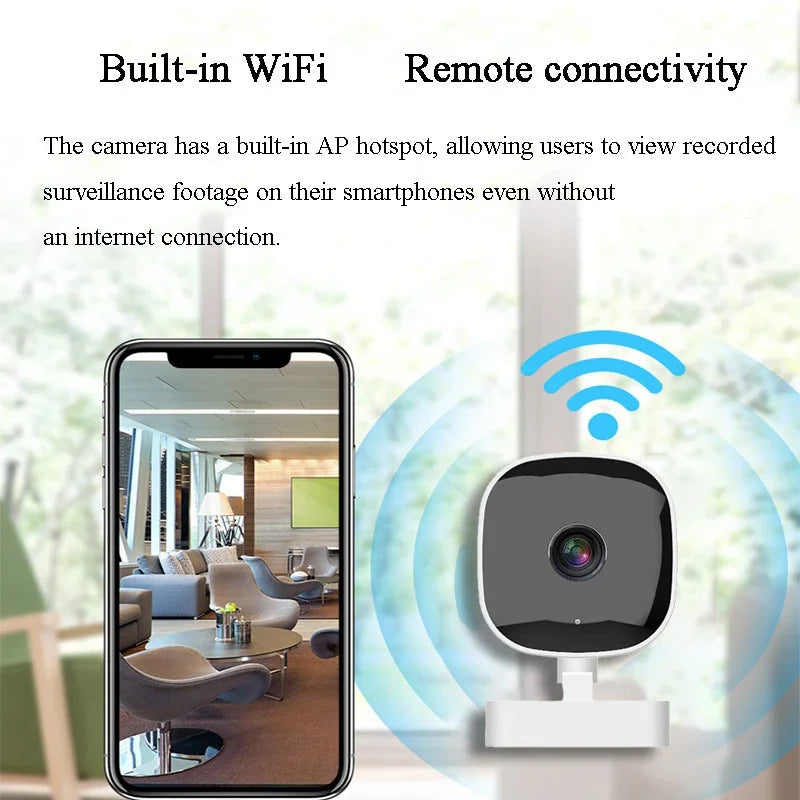 Xiaomi 4K Mini WiFi Camera IP/AP Remote Monitor Cloud Storage 2-Way Audio Motion Detection Camcorder Surveillance Security Cam