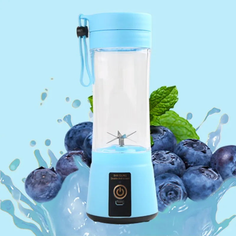 380ml Portable Electric Juicer USB Rechargeable Smoothie Blender Food Processor Fruit Mixer Compact Mini Kitchen Juicer