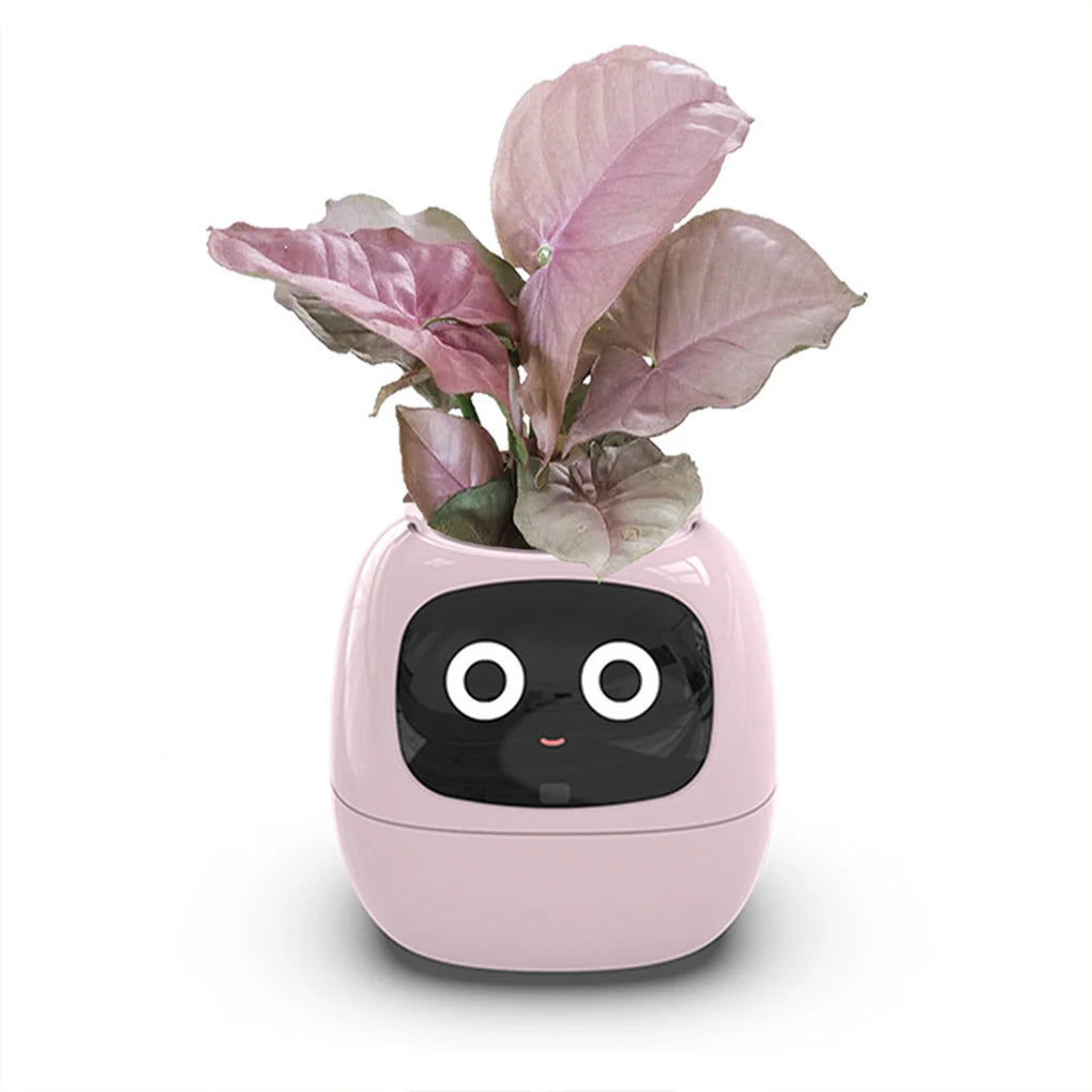 Smart Flowerpots Plant Cute Pet Intelligent Lazy Automatic Suction Flower Shape USB Rechargeable Indoor Plant Small Flower Pot