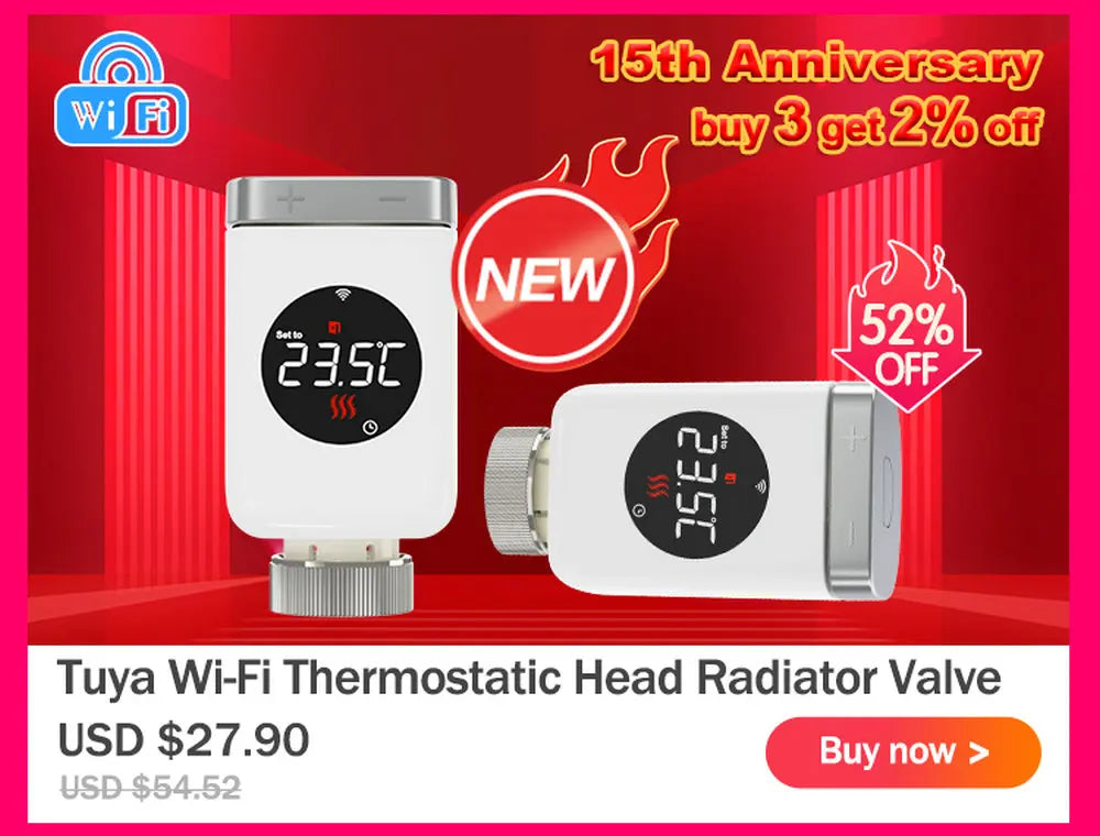 Smart Wifi Thermostat Plug Outlet Temperature Controller Tuya APP Voice Control Electric Switch for Heating Cooling Appliances