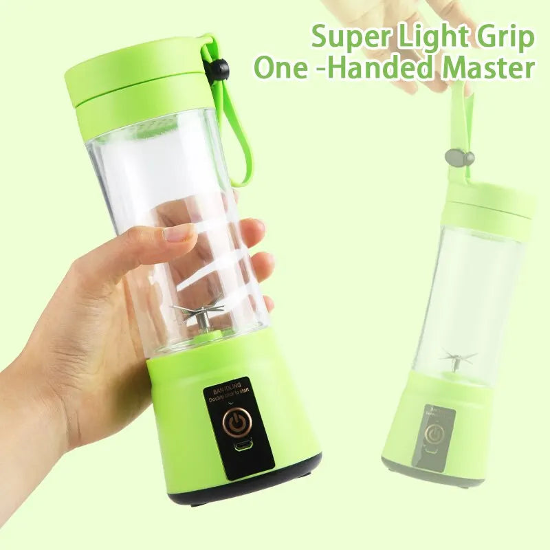 380ml Portable Electric Juicer USB Rechargeable Smoothie Blender Food Processor Fruit Mixer Compact Mini Kitchen Juicer