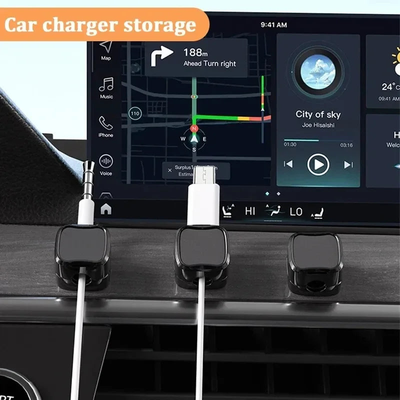 Magnetic Cable Clip 1/6 Pcs Cable Holder Adhesive Wire Keeper Cord Cable Organizer for Home Office Under Desk Management