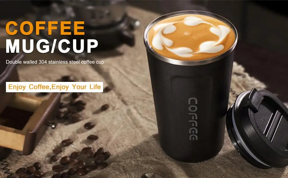 Thermos Coffee Mug 380/510ml 304 Stainless Steel Vacuum Cup Temperature Display Flask Thermal Tumbler Business Office Coffee Cup