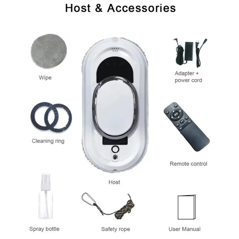 Intelligent Window Cleaning Robot, Electric Glass Cleaner with Remote Control for Home High-Rise Balcony Windows window cleaner