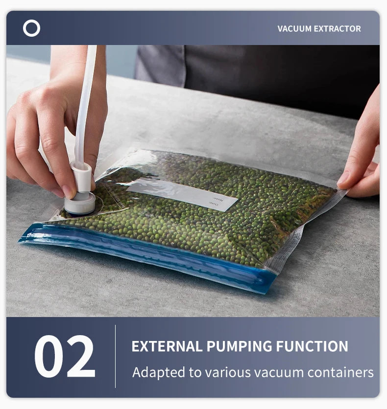 Electric Professional Vacuum Sealer Food Electric Vacuum For Kitchen Food Storage Sealing Machine Dry/Wet Food Cuisine Sealer