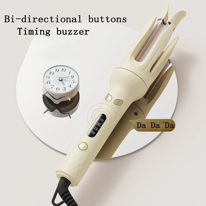 Automatic curling iron, 28 mm barrel, 4 temperature modes, negative ion generator, smart timer and sensor（U.S. Plugs）