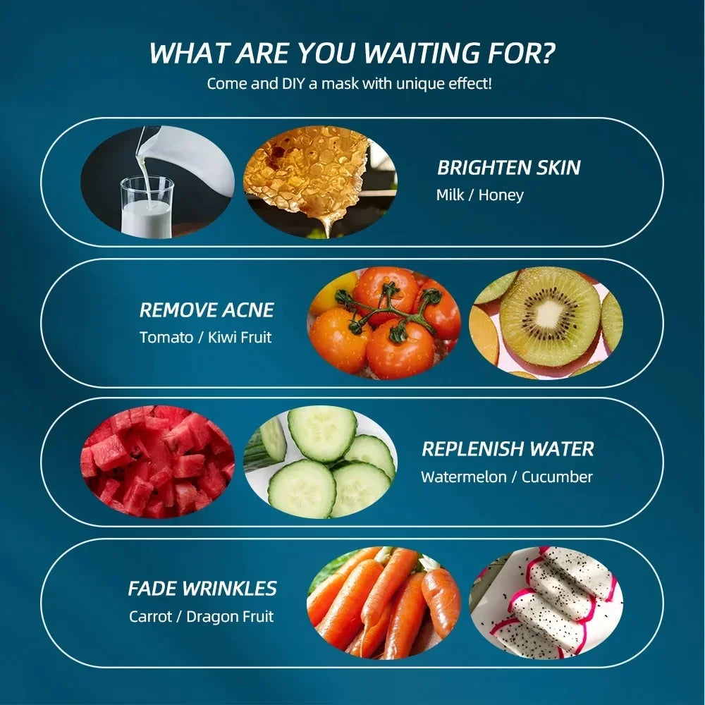 Face DIY Mask Machine Self-Make Natural Fruit DIY Vegetable Juice Collagen Maker Home Use Beauty Salon SPA Skin Care Mask Device