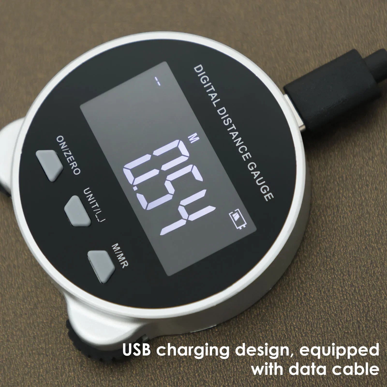 Digital Tape Measure LCD Display USB Rechargeable Electronic Rolling Ruler 199.99m Digital Tape Measure Roller Portable Tools