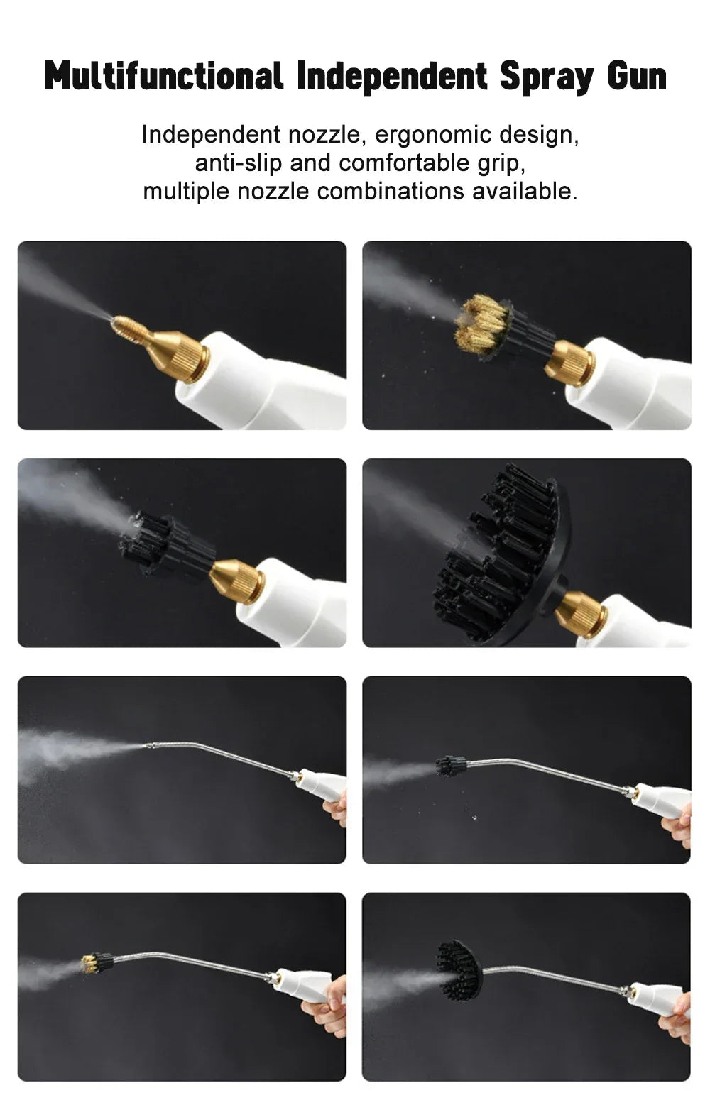 2500W Steam Cleaner High Pressure Sterilization Handhled Temperature Steam Mop Household Air Conditioner Kitchen Hood Car Cleani