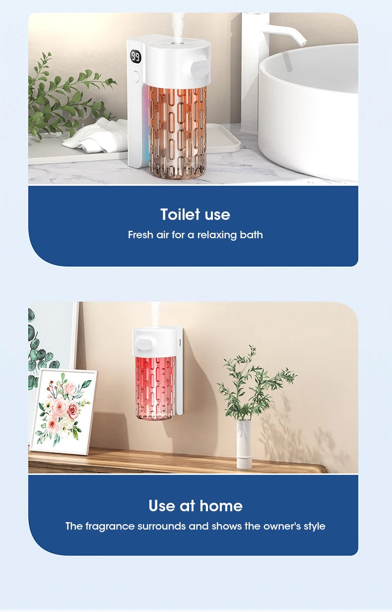 Desktop Aromatherapy Machine Multifunctional Wall Mounted Air Purification Aromatherapy Diffuser with Five Modes Rechargeable