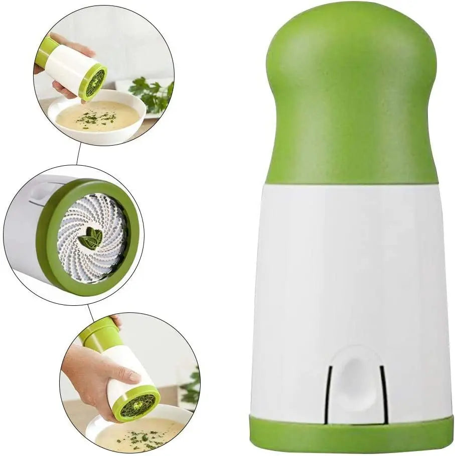 Manual Herb Grinder Vegetable Chopper for Coriander Cilantro Parsley - Kitchen Tool Gadget Spice Mill for Chili And Other Herbs