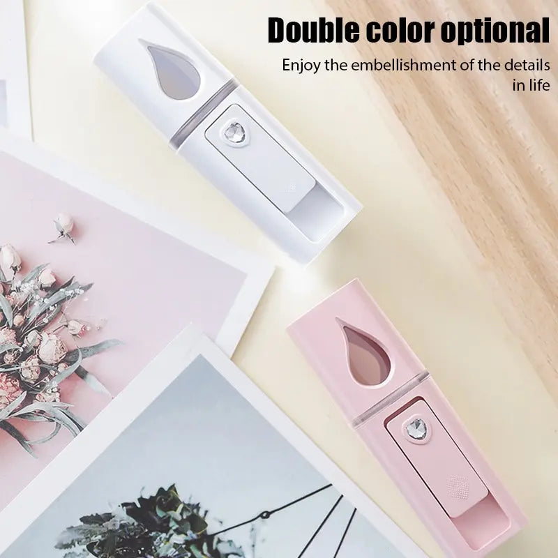 Mini Nano Mist Sprayer Cooler Facial Steamer Humidifier USB Rechargeable Face Moisturizing Nebulizer Beauty Skin Care