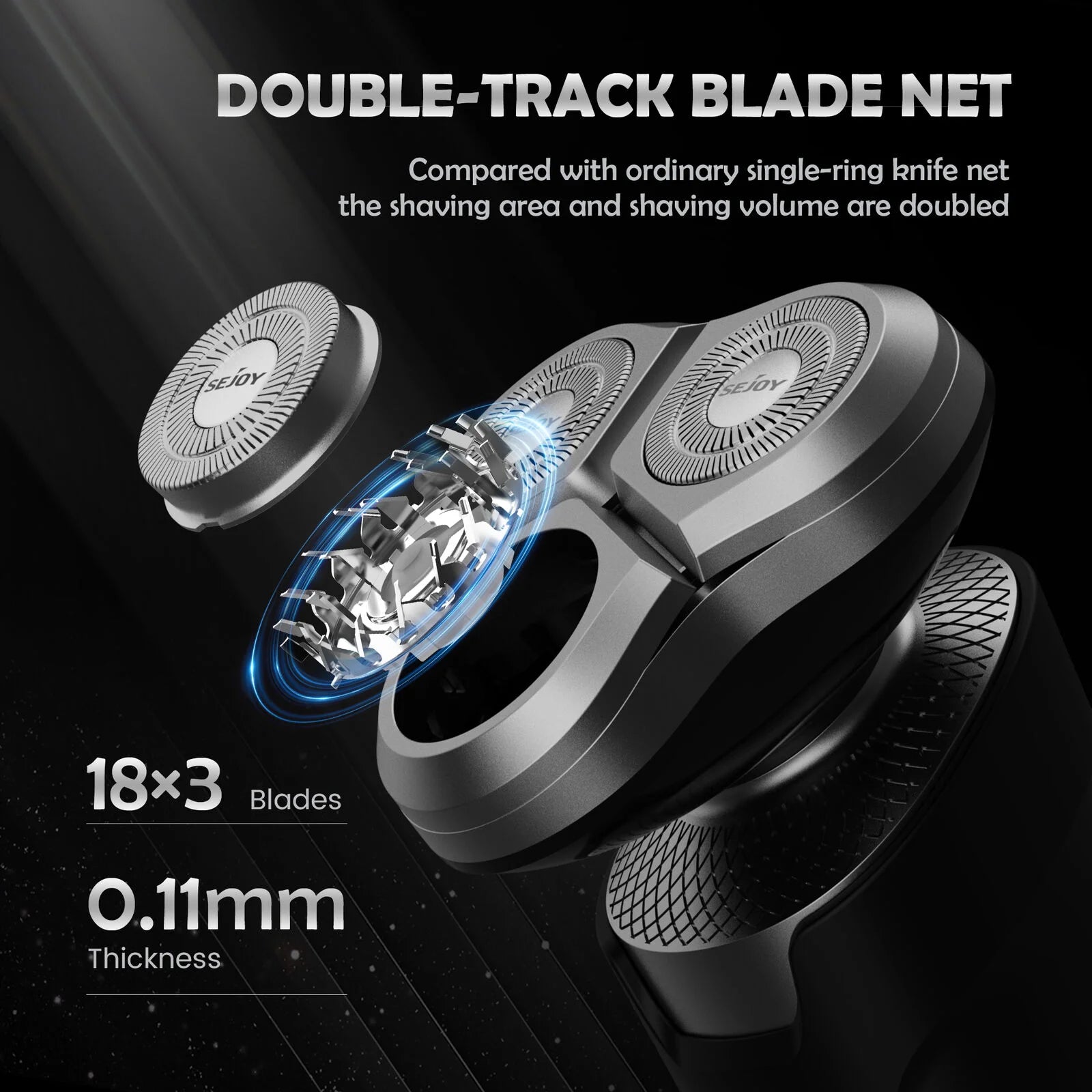 Sejoy Electric Razor for Men Rechargeable Electric Shavers Rotary Portable Travel Razor Idea Gift Beard Trimmer