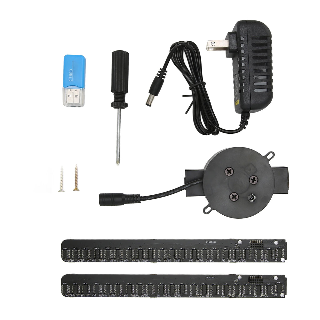 16.5in 3D Hologram Fan 2000x224 WiFi 3D Projector with 224 LED Light Beads for Business Store Advertising 100‑240V