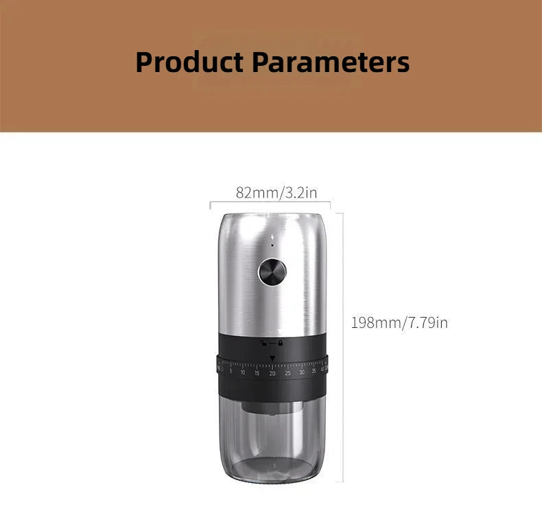 Portable Coffee Grinder Electric USB Rechargeable Home Outdoor Blenders Profession Adjustable Coffee Beans Grinding for Kitchen