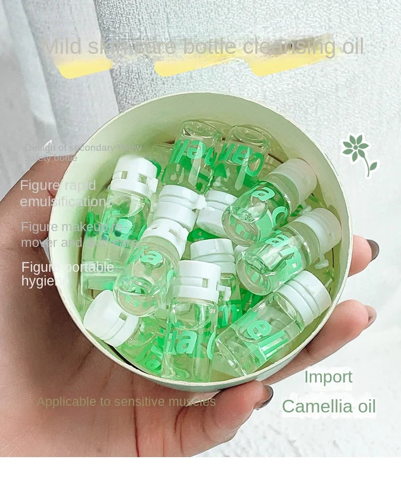 Camellia Deep Cleansing Rapid Milk Makeup Remover Oil Eye & Face Vegan Make-Up Remover 20pcs Set