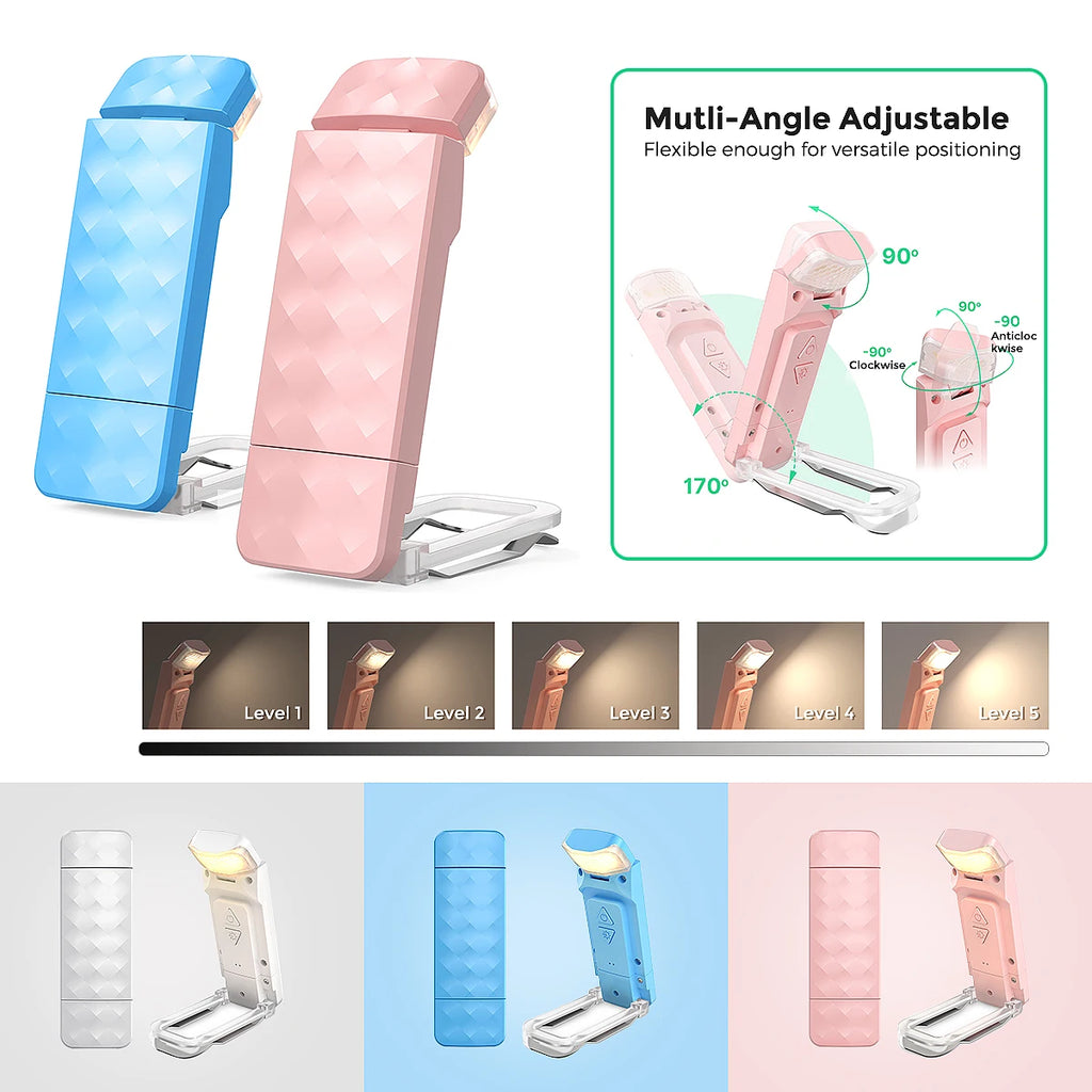 Lâmpada de Livro com Ajuste de Brilho