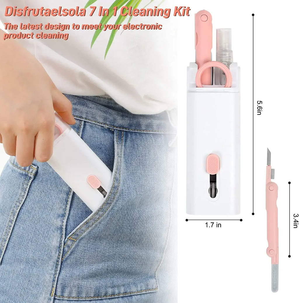 7-in-1 Multifunctional Cleaning Kit Laptop Keyboard Cleaning Brush Mobile Phone Screen Cleaning Bluetooth Headset Cleaning Pen