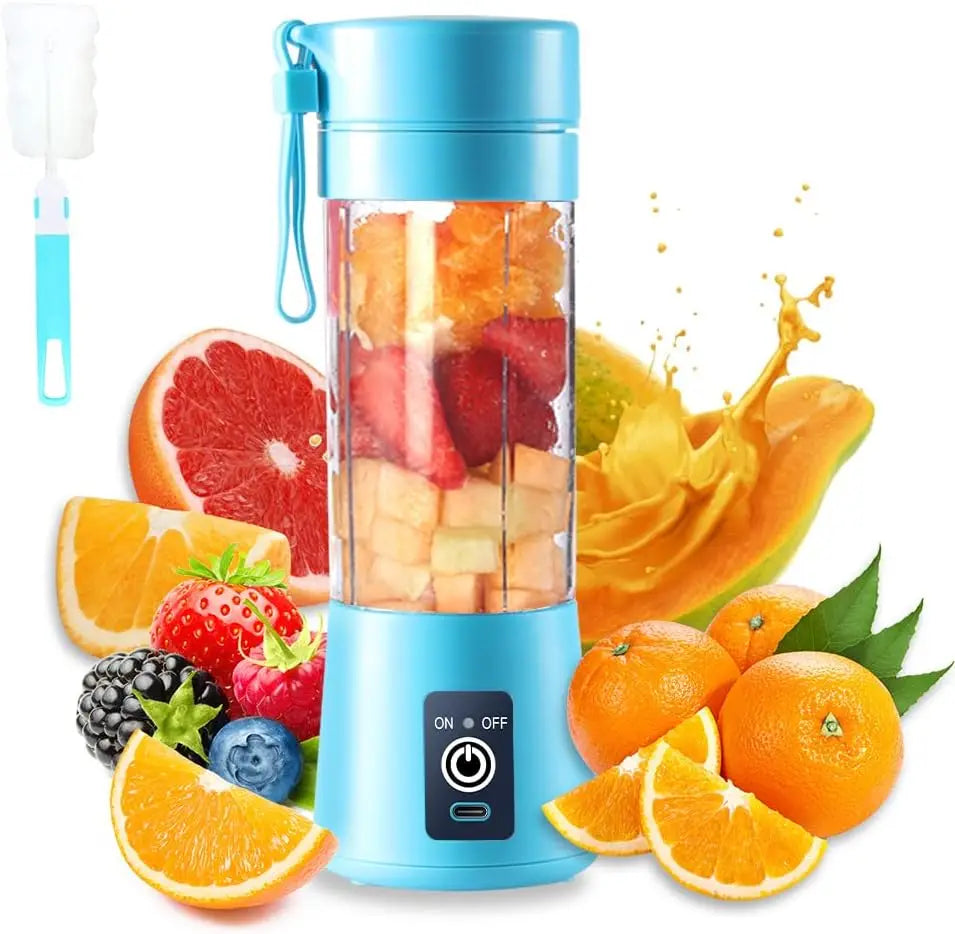 380ml Portable Electric Juicer USB Rechargeable Smoothie Blender Food Processor Fruit Mixer Compact Mini Kitchen Juicer