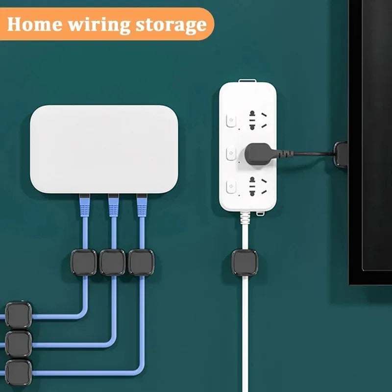 Magnetic Cable Clip 1/6 Pcs Cable Holder Adhesive Wire Keeper Cord Cable Organizer for Home Office Under Desk Management