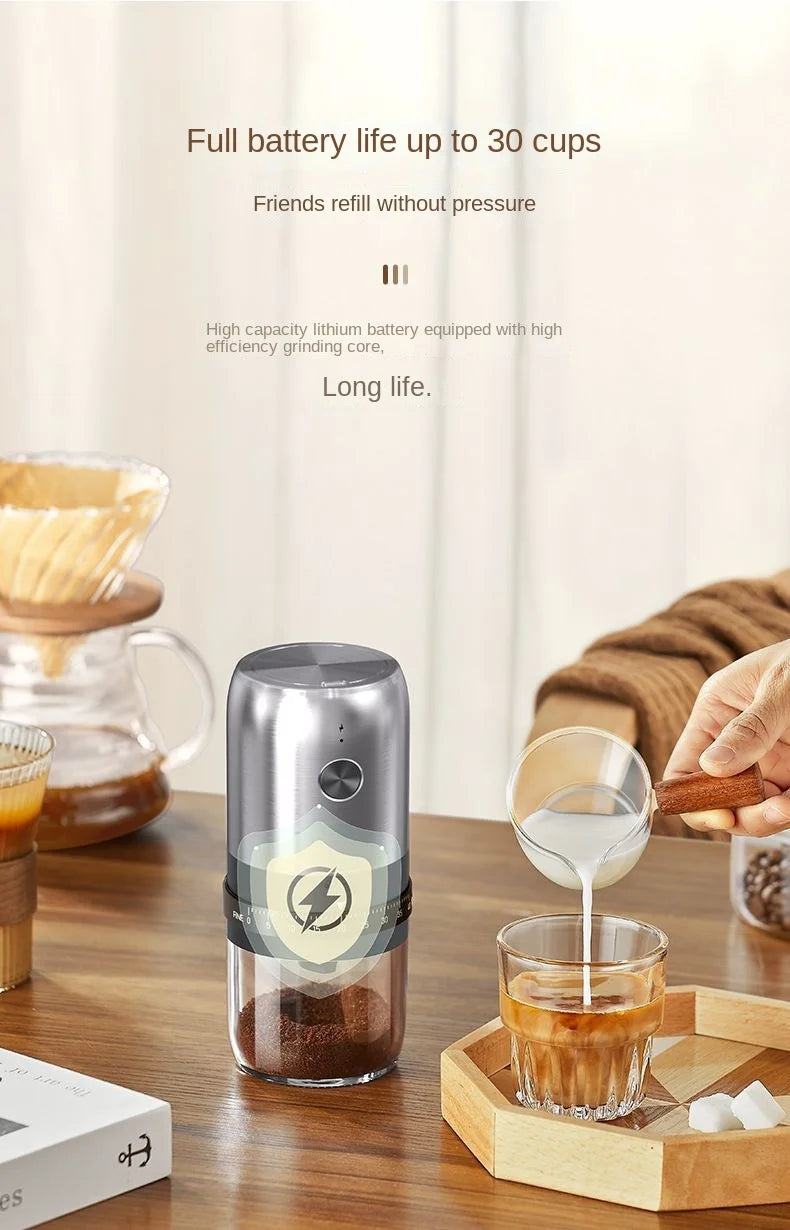 Portable Coffee Grinder Electric USB Rechargeable Home Outdoor Blenders Profession Adjustable Coffee Beans Grinding for Kitchen