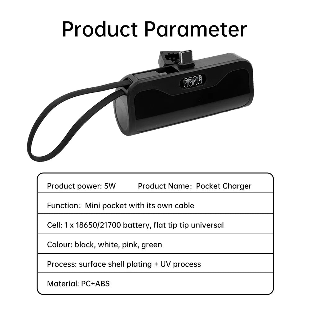 Mini Portable 21700 Battery Case Battery Power Charger DIY Case Power Bank Enclosure Battery Case for21700 /18650 Batteries