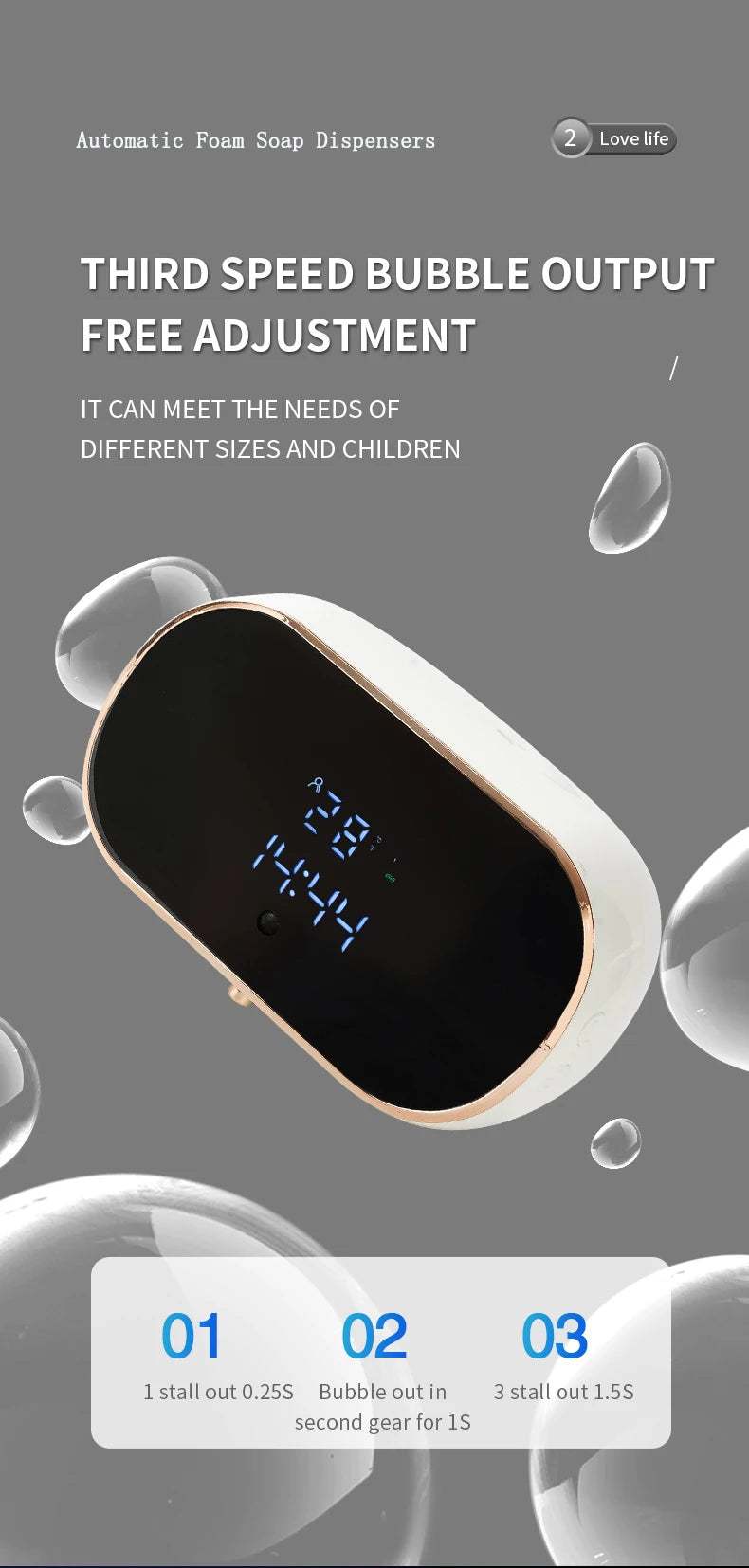 New Automatic Foam Soap Dispensers For Bathroom Smart Washing Hand Machine With USB Charging Two Colors with ABS Material