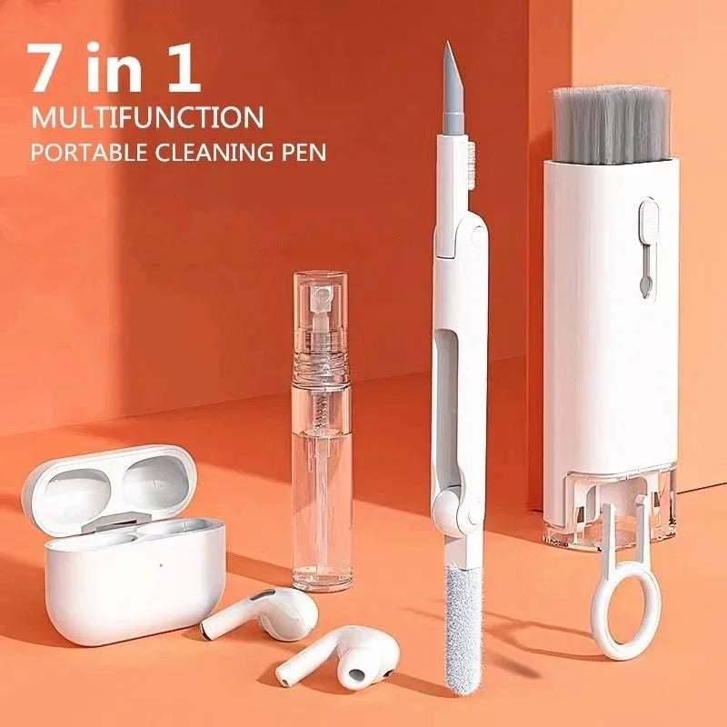 7-in-1 Multifunctional Cleaning Kit Laptop Keyboard Cleaning Brush Mobile Phone Screen Cleaning Bluetooth Headset Cleaning Pen
