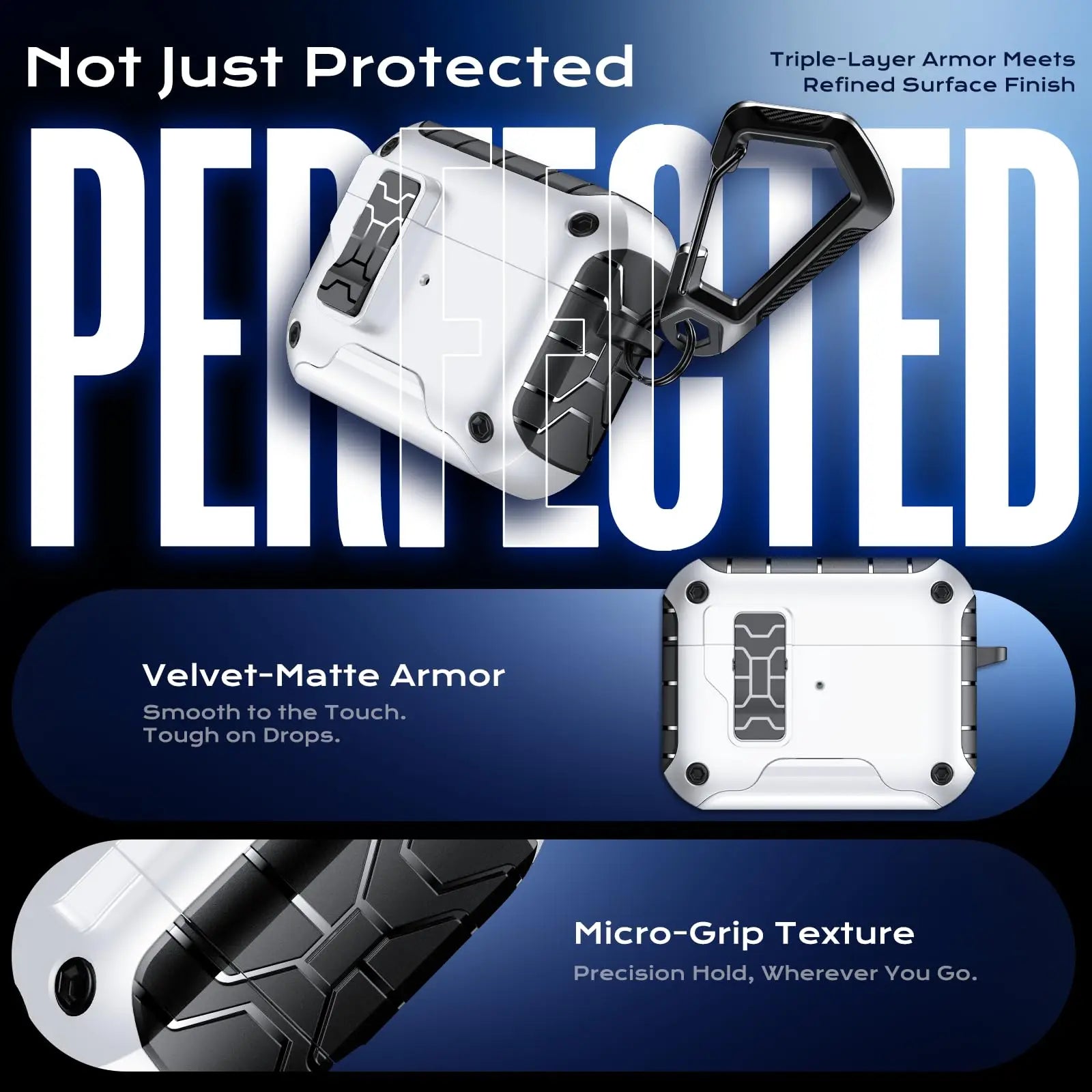 Magnetic Auto Lock Case for AirPods Pro 3 Phone Stand Case Cover with Cleaning Kit & Keychain Protective Case for AirPods Pro 3