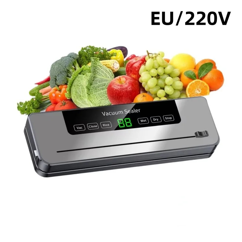 Electric Professional Vacuum Sealer Food Electric Vacuum For Kitchen Food Storage Sealing Machine Dry/Wet Food Cuisine Sealer