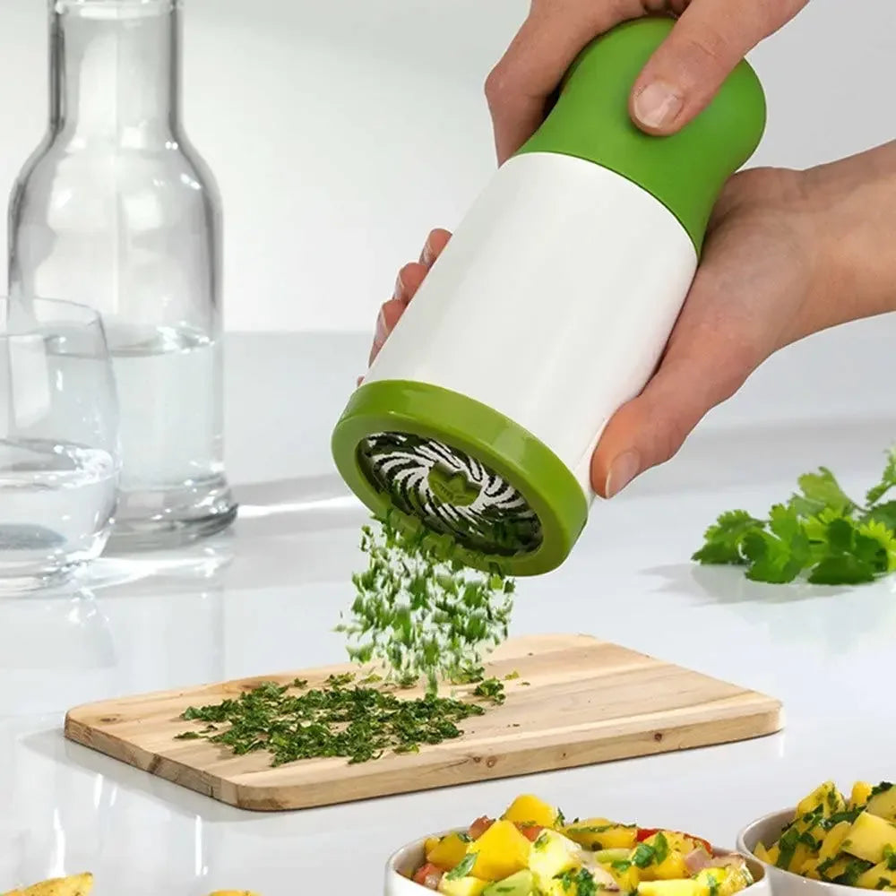 Manual Herb Grinder Vegetable Chopper for Coriander Cilantro Parsley - Kitchen Tool Gadget Spice Mill for Chili And Other Herbs