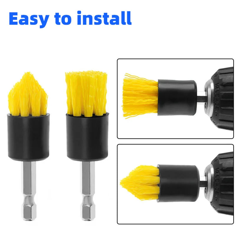 5pcs Multi-Purpose Electric Drill-Brush kit Power Scrubber Brush Car Polisher Kitchen Bathroom Cleaning Kit Toilet Cleaning Tool