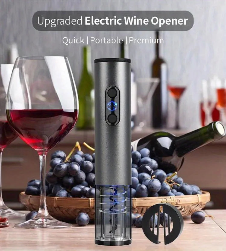 Electric Wine Bottle Opener USB Rechargable Automatic Wine Corkscrew with Foil Cutter Corkscrew Kitchen Gadgets for Party Bar