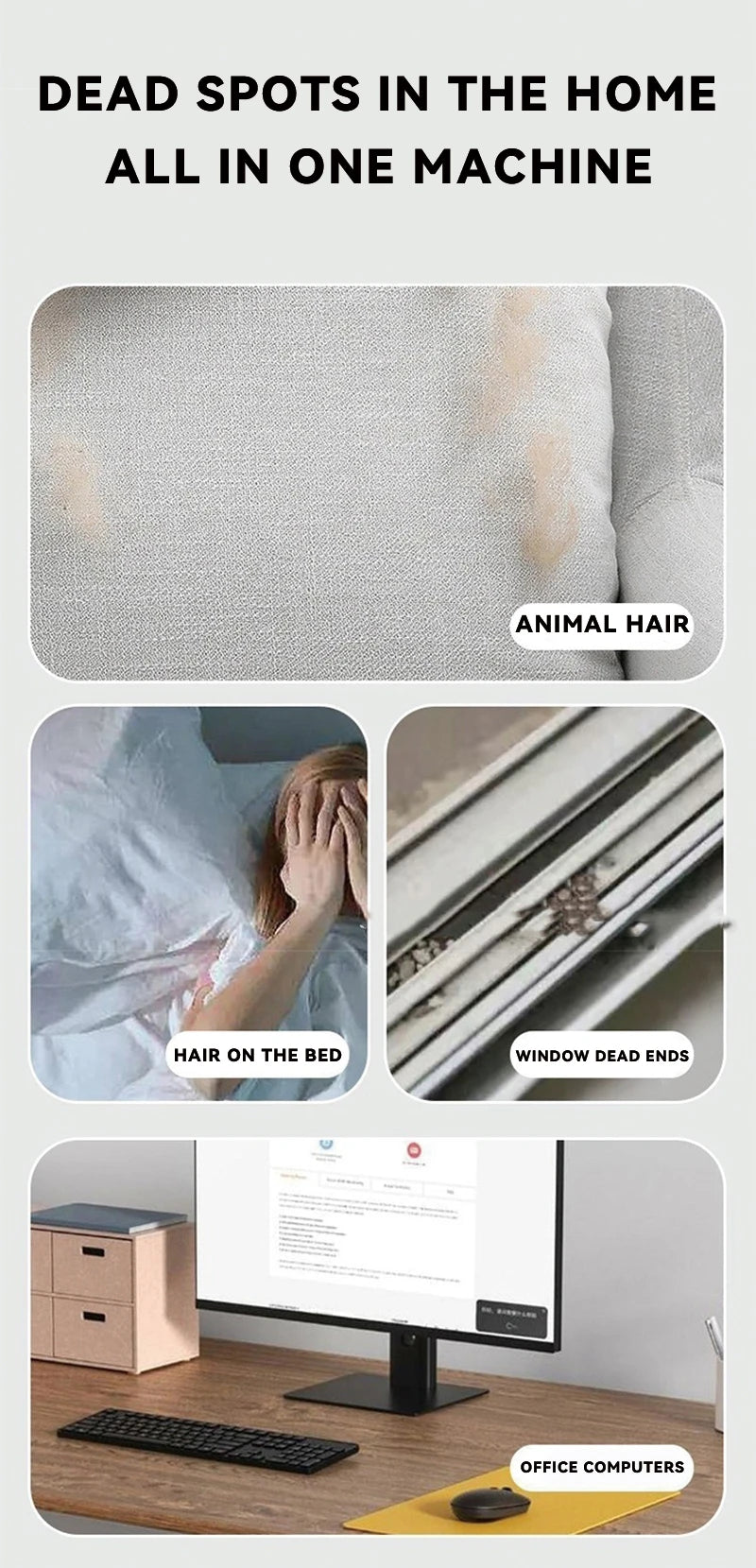 Mini Car Mounted Household Handheld Vacuum Cleaner Portable Strong Suction High Power Multi-Nozzles For Car, Home, Office, Pet