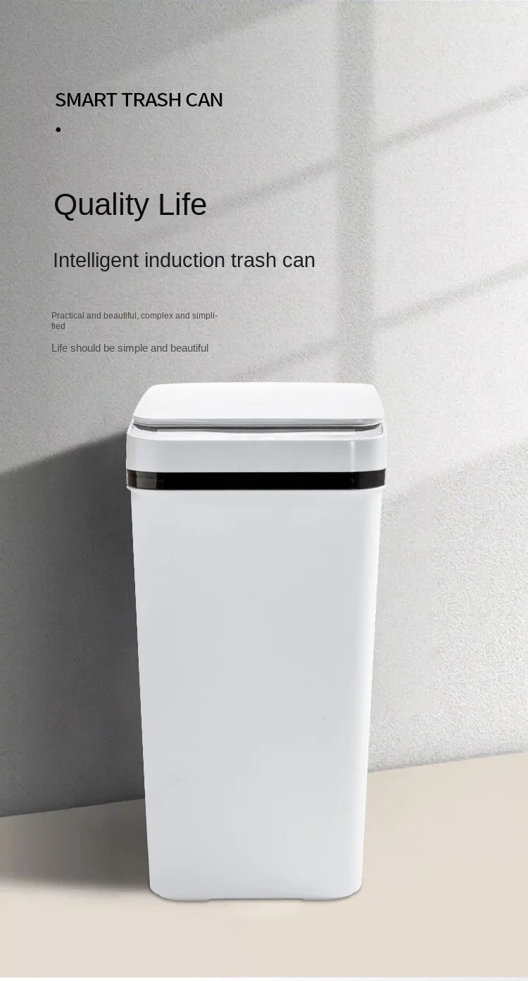 12L Smart Trash Can Automatic Sensor Garbage Can For Bathroom Kitchen Garbage Cube Living Room Recycle Bins Home Accessories