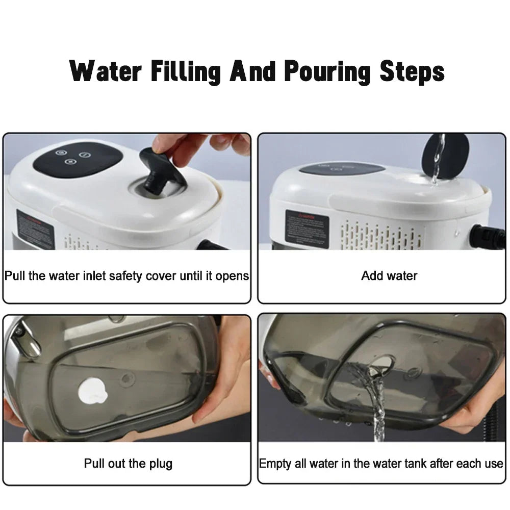 2500W Steam Cleaner High Pressure Sterilization Handhled Temperature Steam Mop Household Air Conditioner Kitchen Hood Car Cleani