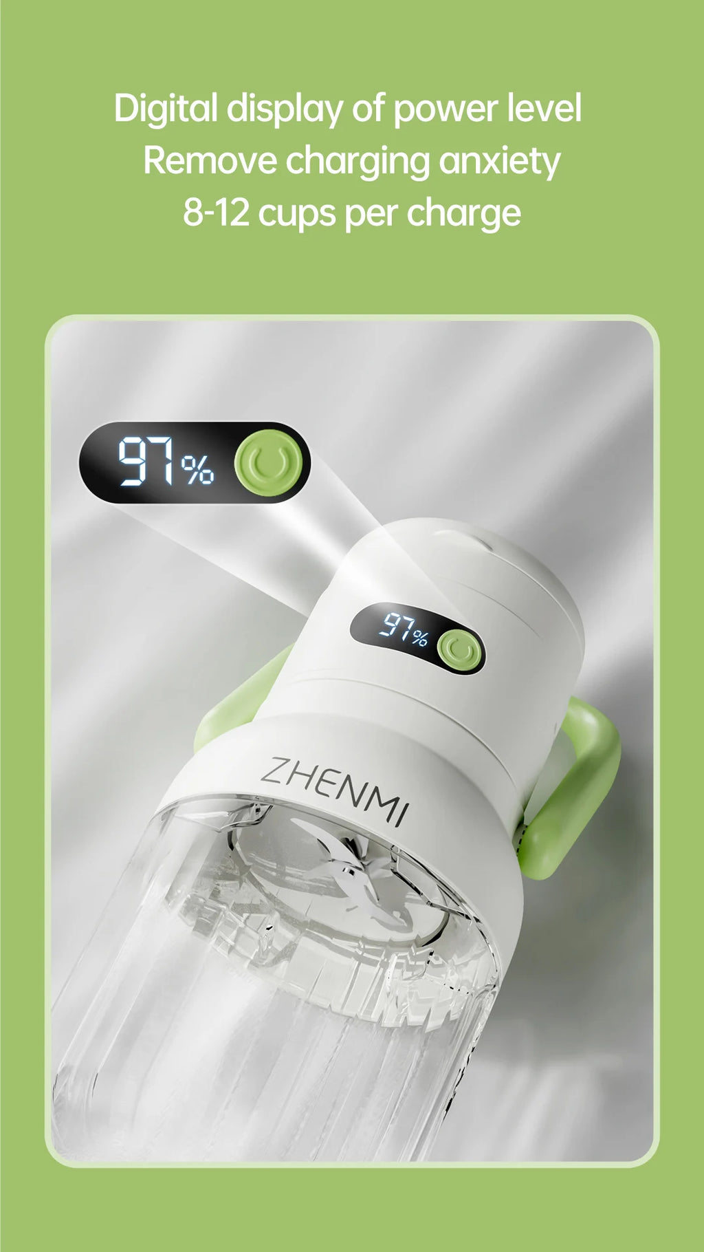 Portable Juicer, 33oz. Vessel, USB-C Rechargeable, Easy To Clean, Suitable For Juicing Fruits And Vegetable,