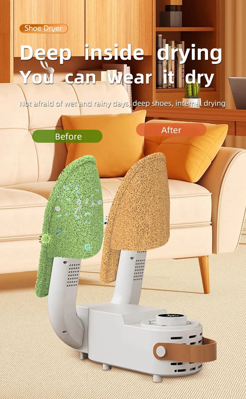 Intelligent Timer Shoe Dryer Adjustable Dryer Quick Drying Deodorizing Sterilizing Shoe Dryer Household Shoe Warmer Heater